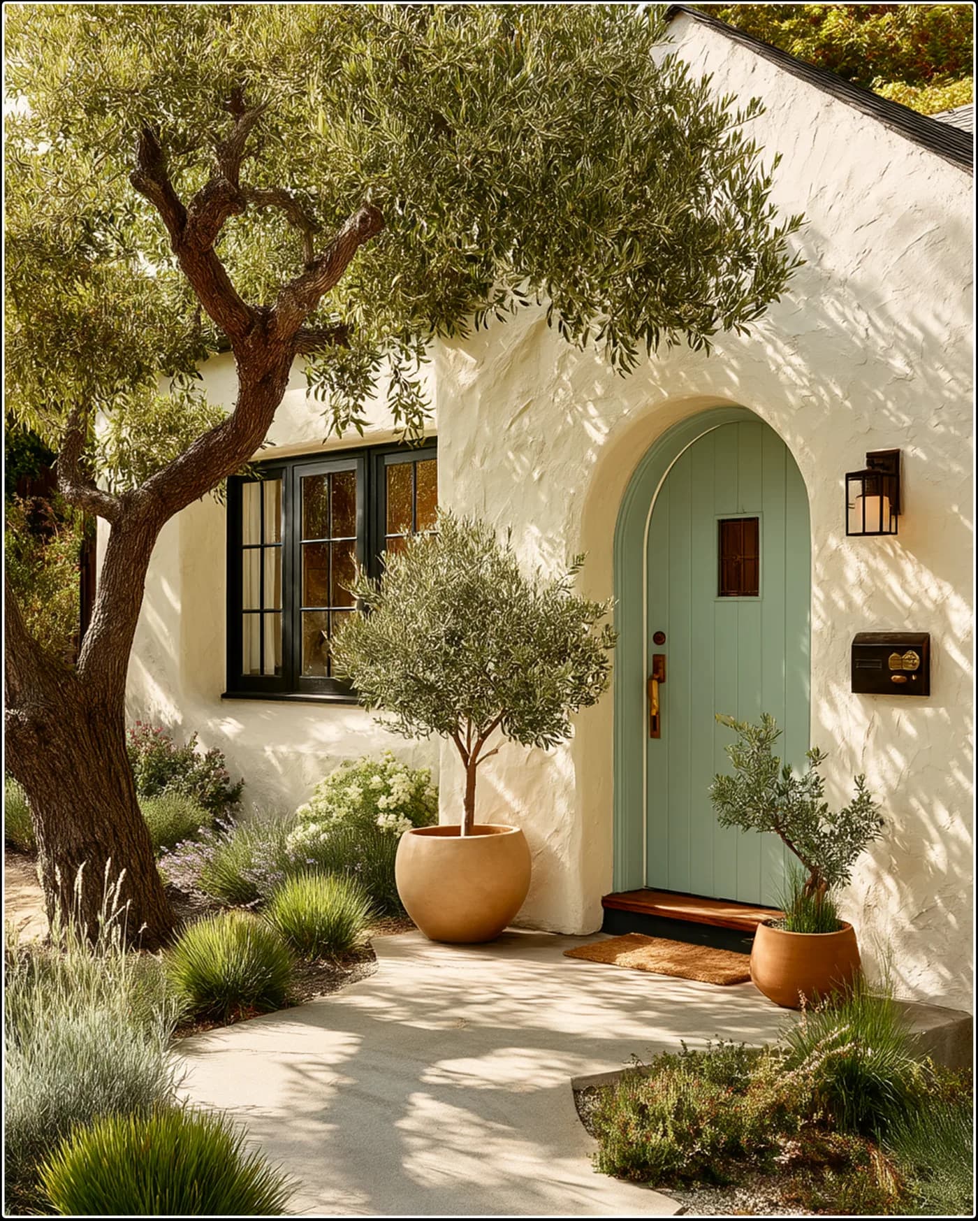 Homeowners outside a renovated home