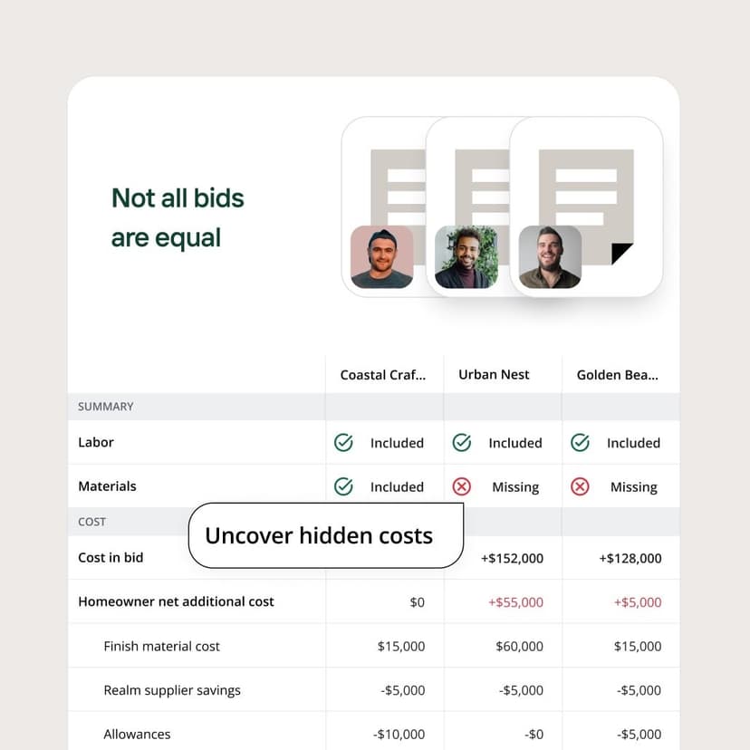We review & negotiate bids